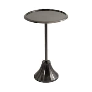 Sanzo 15.00 in. Pewter Round Metal End Table