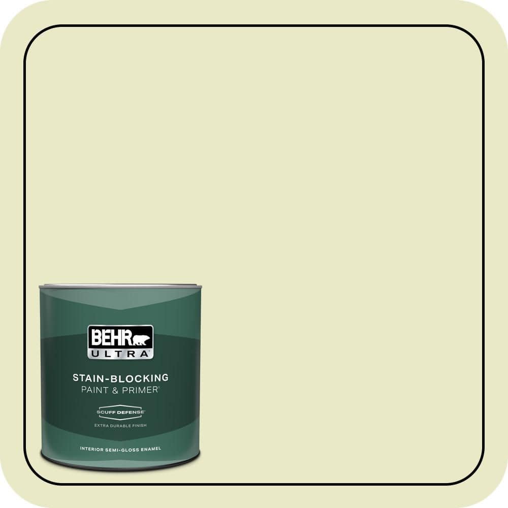 1 qt. #PPU9-16 Pale Celery Extra Durable Semi-Gloss Enamel Interior Paint & Primer price history on PriceWatchPro