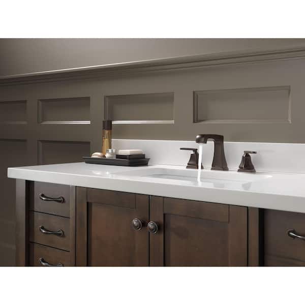 Ashlyn 8 in. Widespread 2-Handle Bathroom Faucet with Metal Drain Assembly in Venetian Bronze