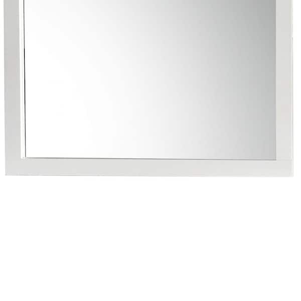  Acme Louis Philippe III Square Wooden Mirror in Black