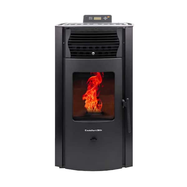 2,200 sq. ft. Pellet Stove with a 47 lbs. Hopper in Black