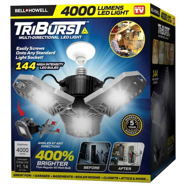 Bell Howell Triburst 10 5 In 144, Super Bright Led Garage Lights Home Depot