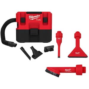 M12 FUEL Cordless 1.6 Gal. Wet/Dry Vacuum with AIR-TIP 1-1/4 in. - 2-1/2 in. (3-Piece) Crevice, Nozzle and Brush Kit