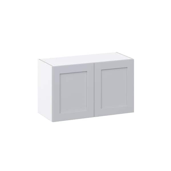 J COLLECTION Milton 33 in. W x 14 in. D x 20 in. H Assembled Shaker Wall Bridge Kitchen Cabinet in Light Gray