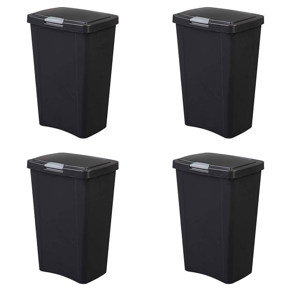 13 Gal. TouchTop Wastebasket with Titanium Latch in Black (4-Pack) price history on PriceWatchPro