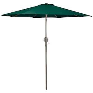 9 ft. Outdoor Market Tilt Patio Umbrella with Hand Crank in Hunter Green