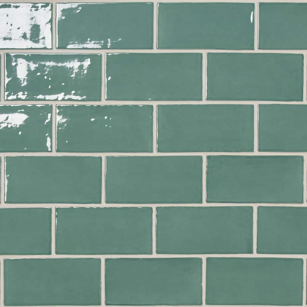 Ivy Hill Tile Catalina Green Lake 3 in. x 6 in. Polished Ceramic