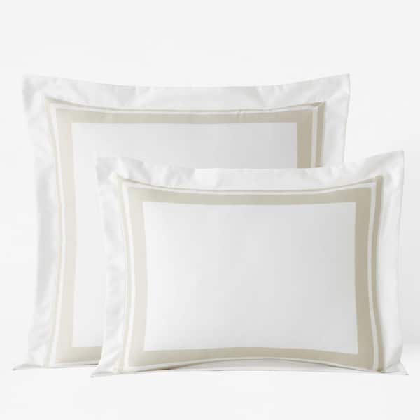 Legends Hotel Double Border Ivory Wrinkle-Free Supima Cotton King Sham