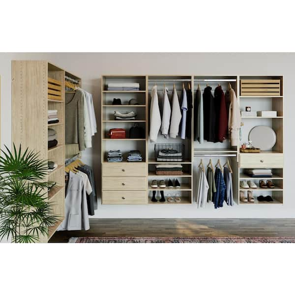 Closet Evolution 48 in. W - 96 in. W White Entryway Wood Closet System