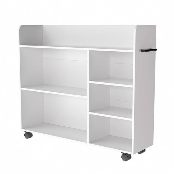 Rolling Library Book Rack Library Cart Solid Wood Rolling Library Book Cart – Mobile Bookshelf On ...