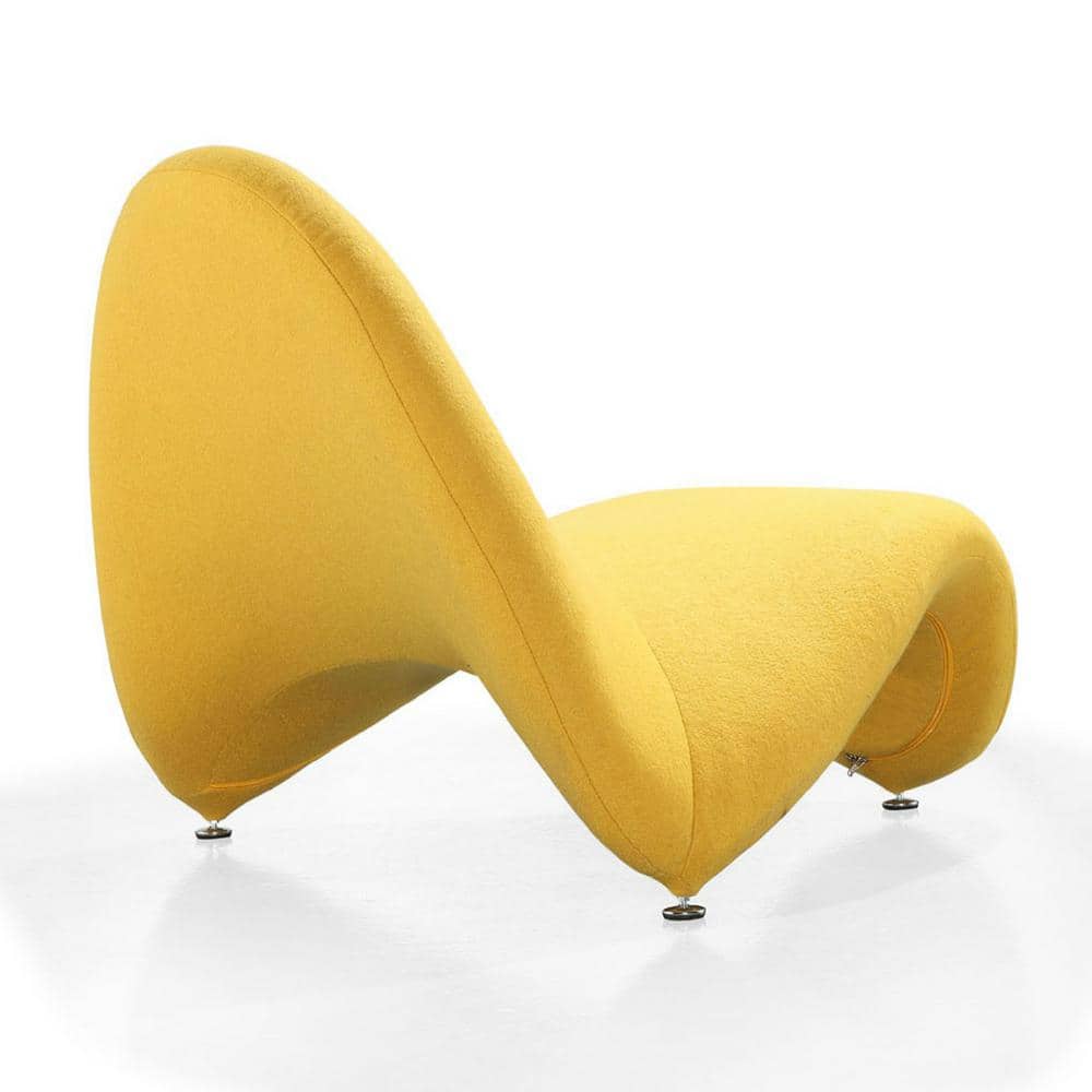 MoMa Yellow Geometric Metal Accent Chair