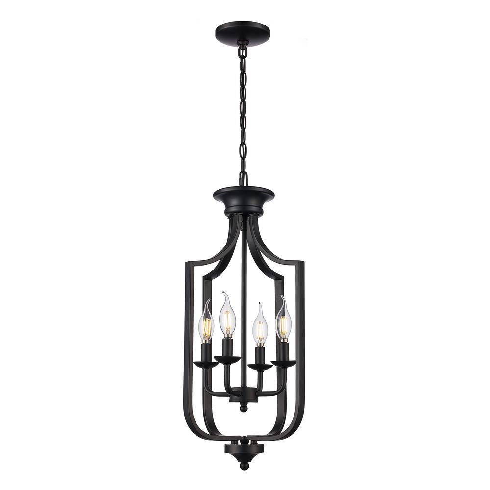 Matte Black Glass 22" LED Pendant Light