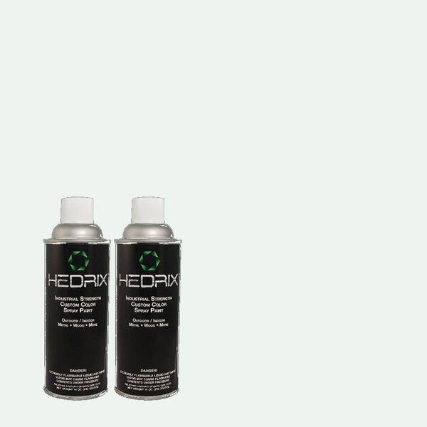 Hedrix 11 oz. Match of 730E-1 Polar White Flat Custom Spray Paint (2-Pack)