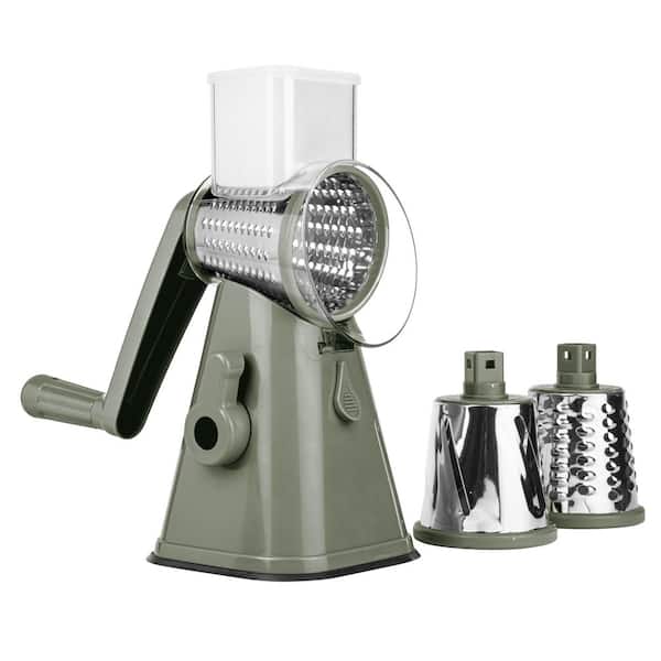 As Seen on TV NutriSlicer 3-in-1 Spinning/Rotating Mandoline and Countertop Food Slicer and Grater in Olive