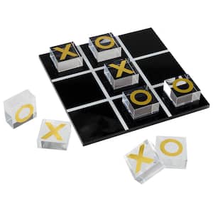 Acrylic Clear Tic Tac Toe Game Fun Strategy Game and Tabletop Decoration Functional Desk Decor