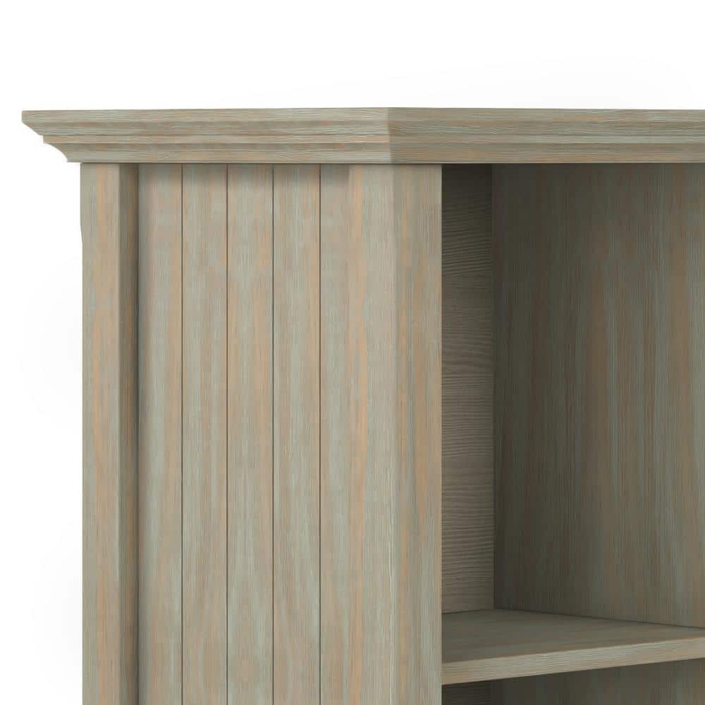 Acadian Solid Wood 33" Gray Transitional 8-Cube Storage Table