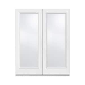 72 in. x 80 in. Primed Steel Right-Hand Inswing Full Lite Glass Stationary/Active Patio Door