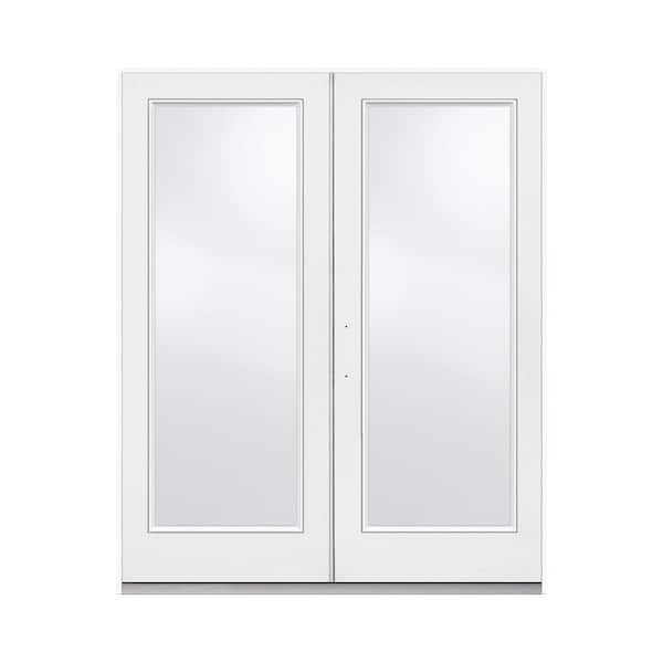 JELD-WEN 72 in. x 80 in. Primed Steel Right-Hand Inswing Full Lite Glass Stationary/Active Patio Door