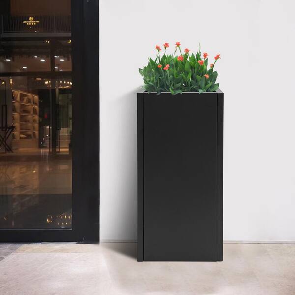 YIYIBYUS Black 30 in. x 14 in. Metal Steel Rectangular