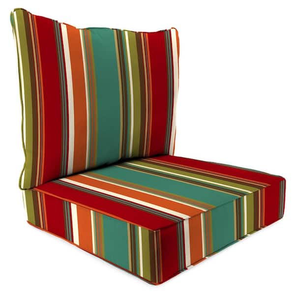 Jordan Manufacturing 46.5 in. L x 24 in. W x 6 in. T Outdoor Deep Seating Chair Seat and Back Cushion Set in Westport Teal