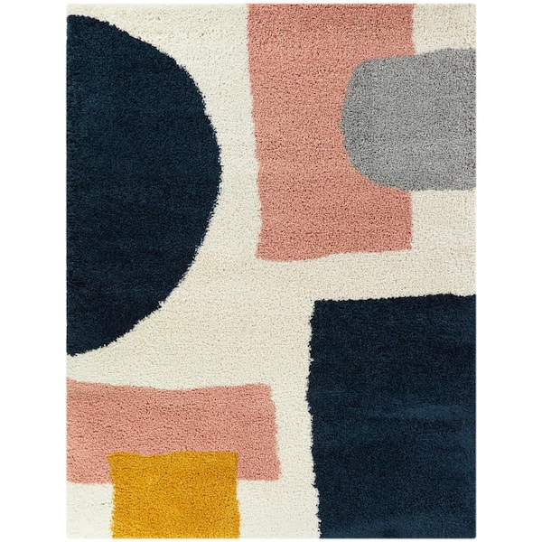 BALTA Chapelle Navy 5 ft. x 7 ft. Modern Geometric Area Rug