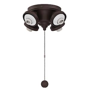 4-Light Oil-Rubbed Bronze Ceiling Fan Fitter LED Light Kit