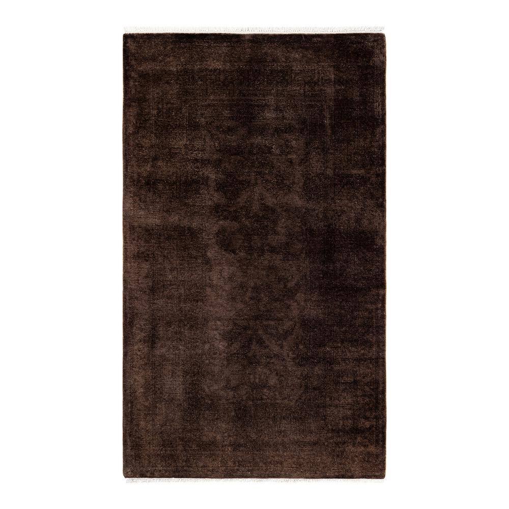Fine Vibrance Brown 3 ft. x 5 ft. Solid Wool Indoor Area Rug price history on PriceWatchPro
