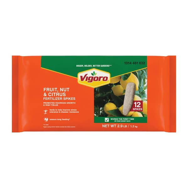 3.27 lbs. Fruit, Nut, & Citrus Fertilizer Spikes to Promote Vigorous Growth and High Yield (12 Spikes)