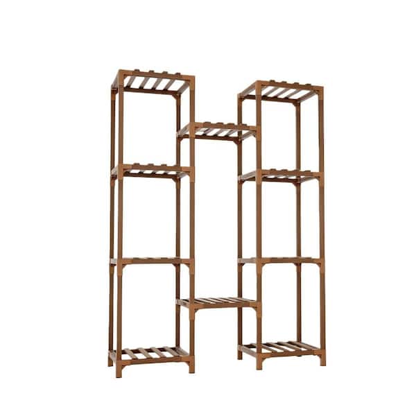 Wood Multi Tier Plant Stand with Large Capacity and Stable Design for Indoor Outdoor Garden (47.5 in. H W x 34 in. H)