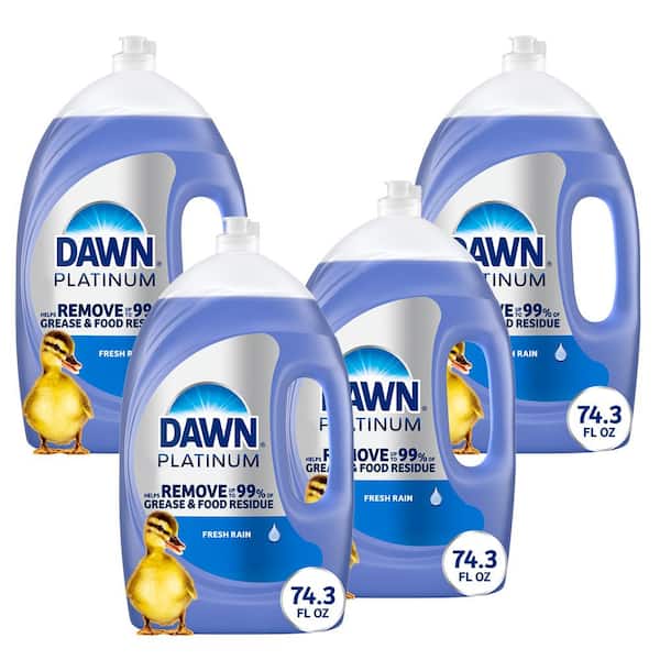 Platinum 74.3 oz. Fresh Rain Scent Liquid Dish Soap (Case of 4)