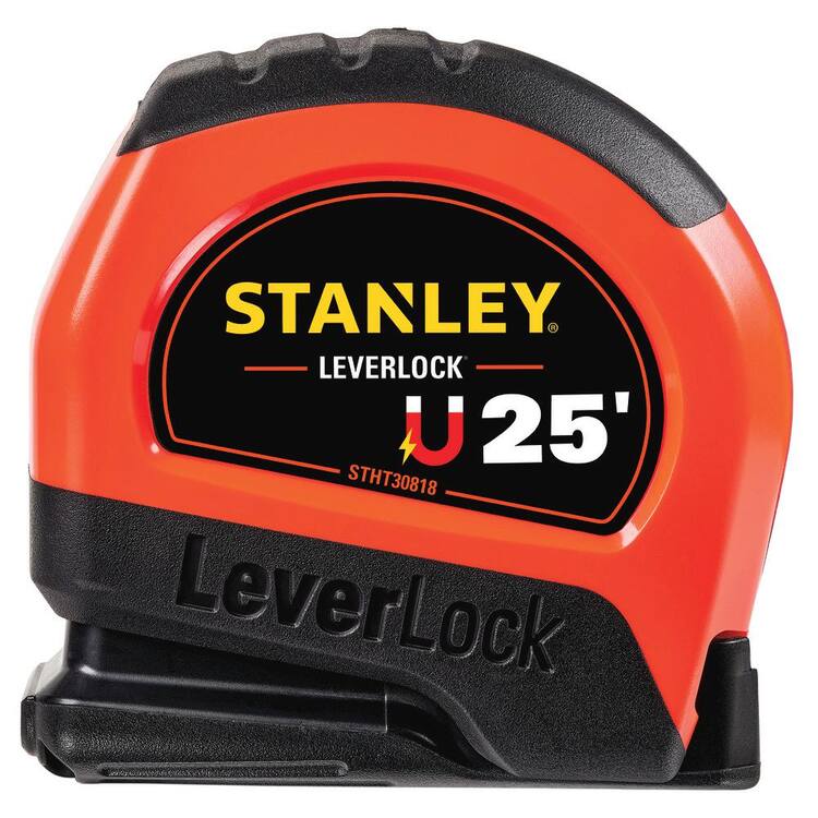 Stanley 25 ft. LeverLock High Visibility Tape Measure with Magnetic