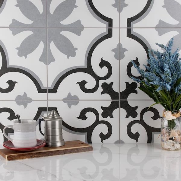 Merola Tile Amberes Classic Encaustic 12-3/8 in. x 12-3/8 in. Ceramic Floor and Wall Tile (10.96 sq. ft. / case) Merola Tile Amberes Classic Encaustic 12-3/8 in. x 12-3/8 in. Ceramic Floor and Wall Tile (10.96 sq. ft. / case)