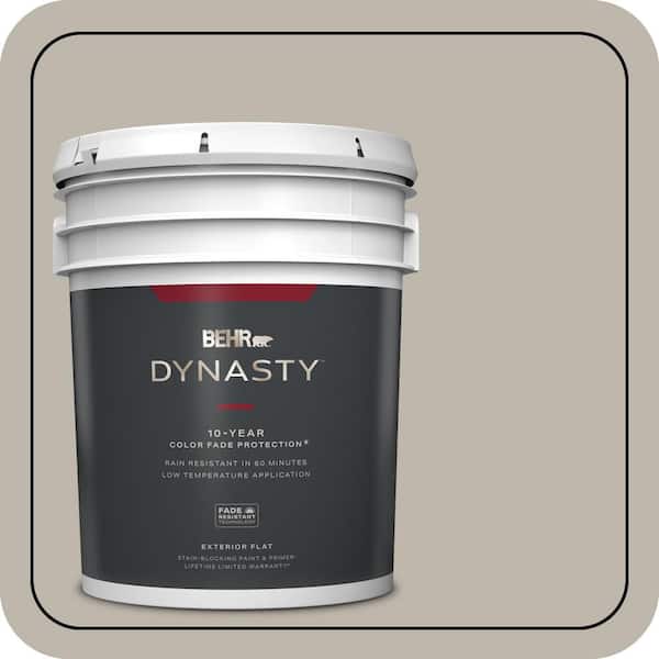BEHR DYNASTY 5 gal. Home Decorators Collection #HDC-CT-21 Grey Mist Flat Exterior Stain-Blocking Paint & Primer