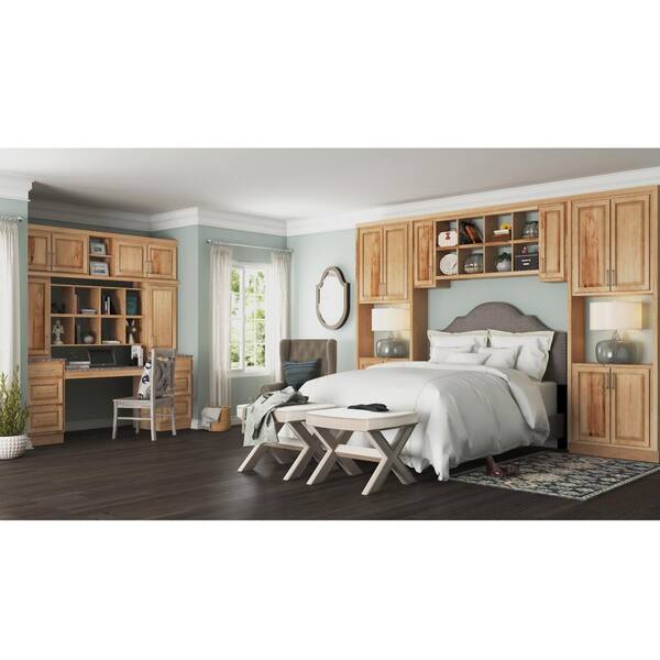 Hampton Bay Hampton Assembled 30x18x12 in. Wall Flex Kitchen Cabinet with Shelves and Dividers in Cognac KWFC3018-COG