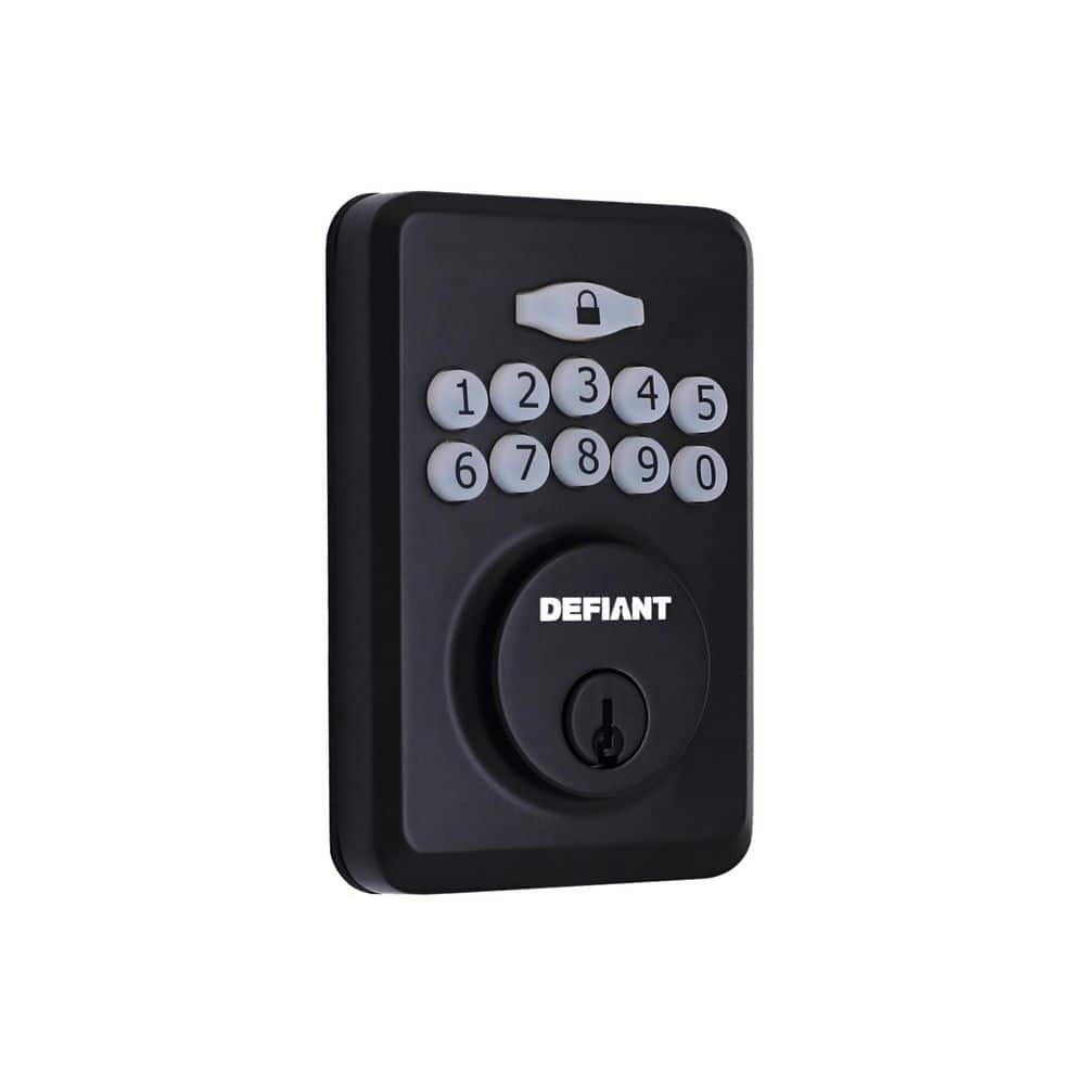 Radius Matte Black Single Cylinder Electronic Keypad Deadbolt