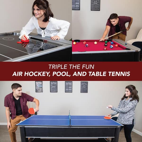 4 In 1 Multi-Game Pool, Air Hockey, Foosball, & Ping Pong Table