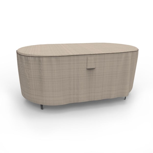 Budge StormBlock Mojave Medium Black Ivory Oval Patio Table Cover