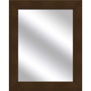 Medium Rectangle Natural Wood Art Deco Mirror (31.5 in. H x 25.5 in. W)
