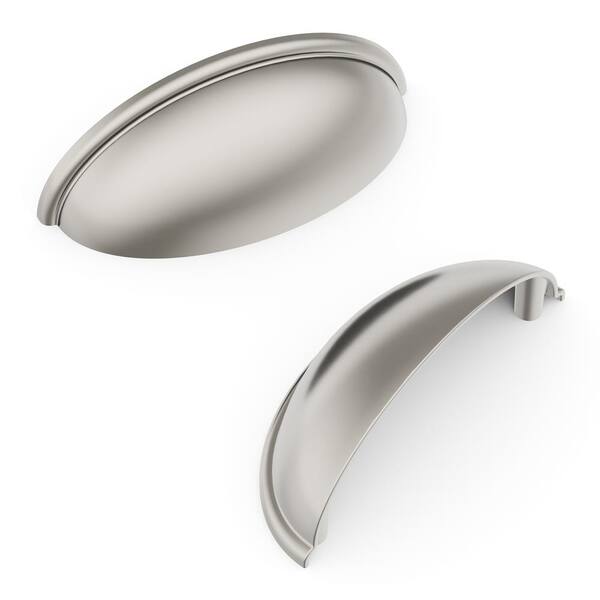 thumbnail image 2 of Hickory Hardware Arts & Crafts Pewter Drawer Cup Pull – 3cc (P7310-SPA-VP) – Vibra Pewter Finish 2 of 4