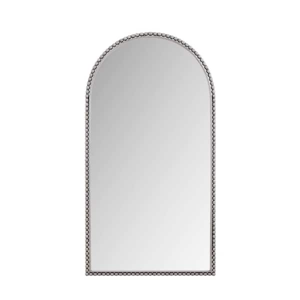 Unbranded Banbury 36 in. W x 66 in. H Arch Framed Tilt Wall Bathroom Vanity Mirror in Brushed Nick