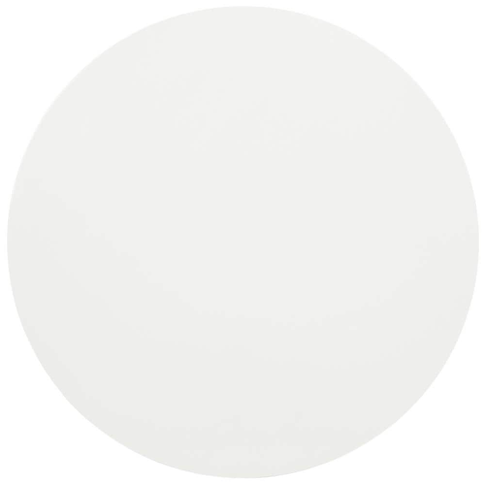 White Round Wood Transitional Coffee Table