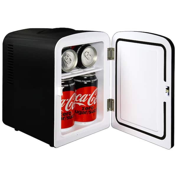 Coca-Cola 4L Cooler/Warmer with12V DC and 110V AC Cords, 6 Can Portable Mini  Fridge, Gray CZ04 - The Home Depot