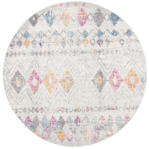 Madison Gray/Gold 4 ft. x 4 ft. Round Area Rug