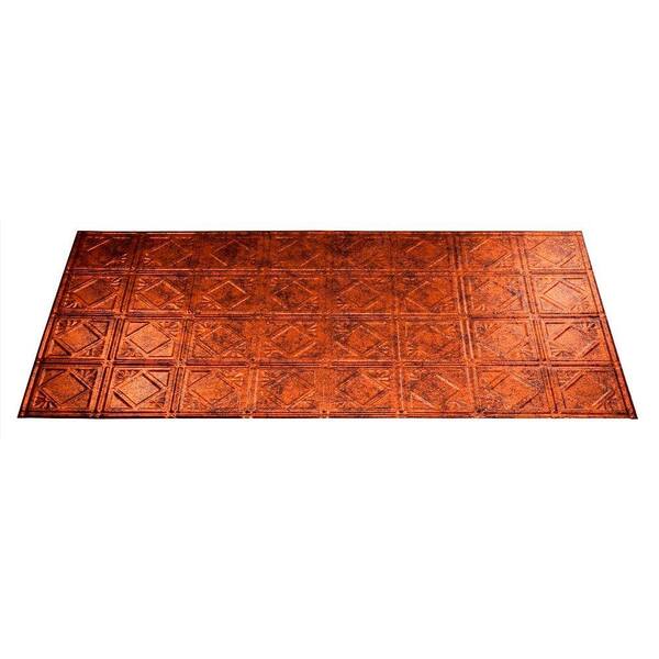 Fasade Traditional 4 2 ft. x 4 ft. Moonstone Copper Lay-in Ceiling Tile