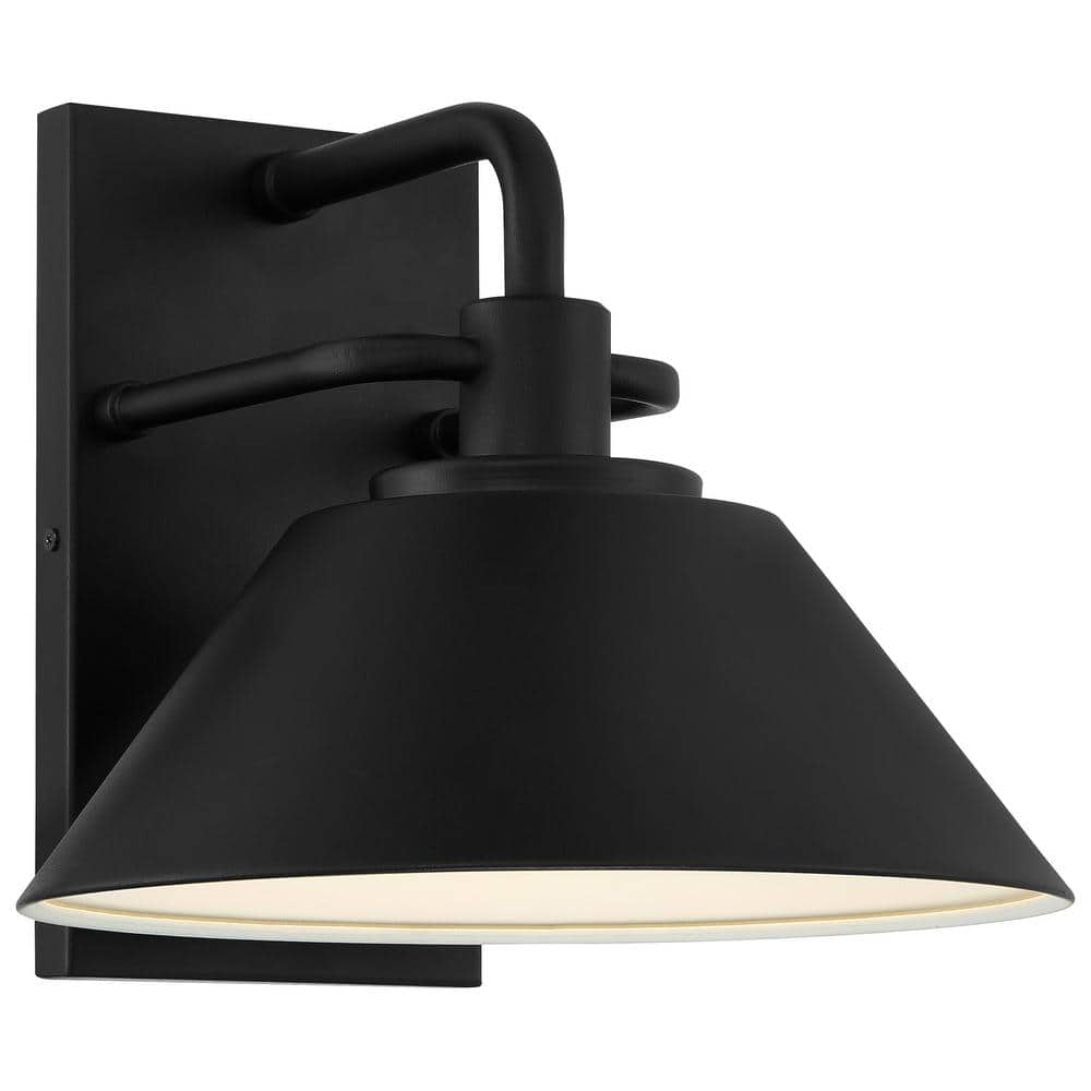 1-Light Black LED Outdoor Wall Lantern Sconce (1-Pack) price history on PriceWatchPro