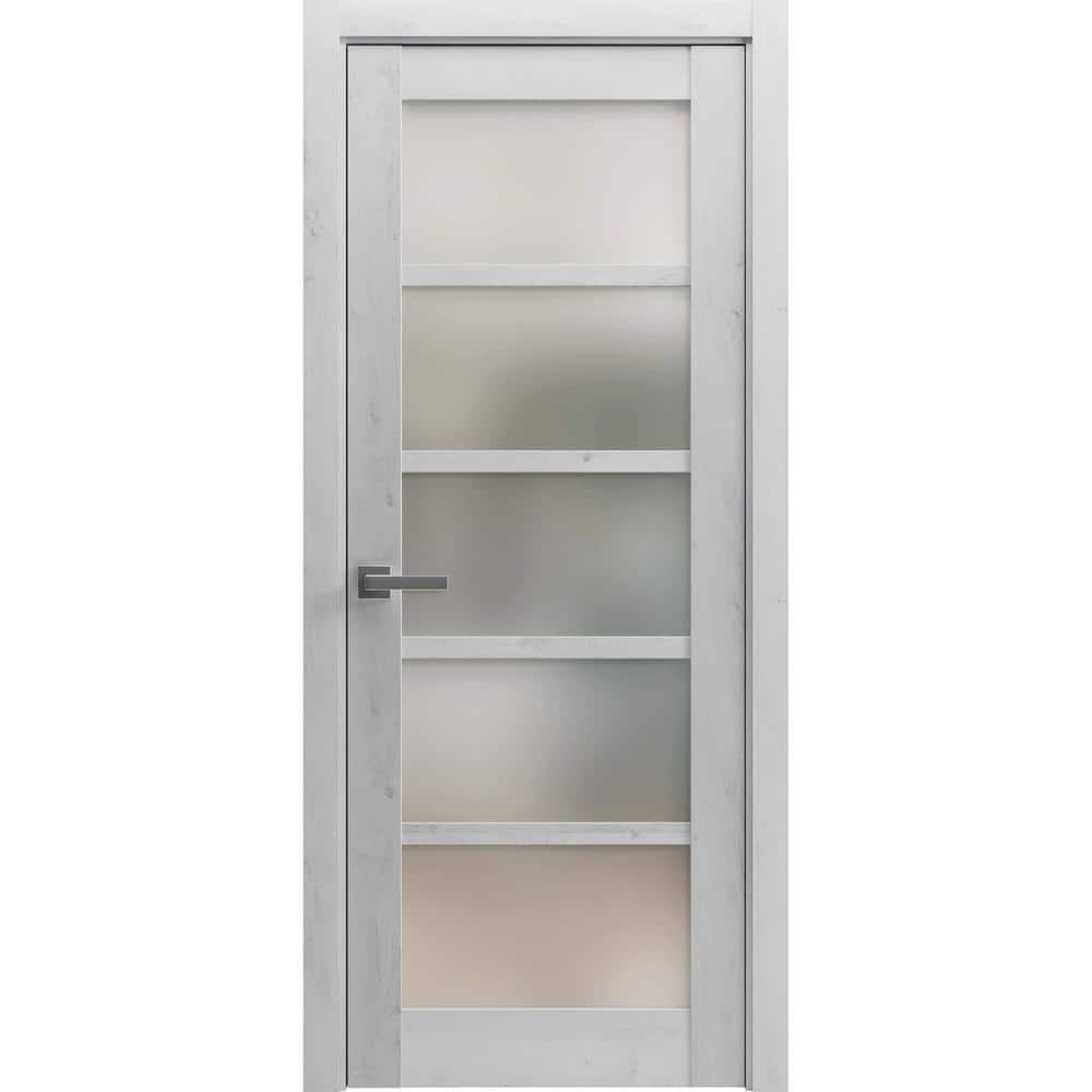 30 in. x 96 in. Universal/Reversible 1-Panel Nordic White Finished Solid MDF Assembly Required Interior Door Kit price history on PriceWatchPro