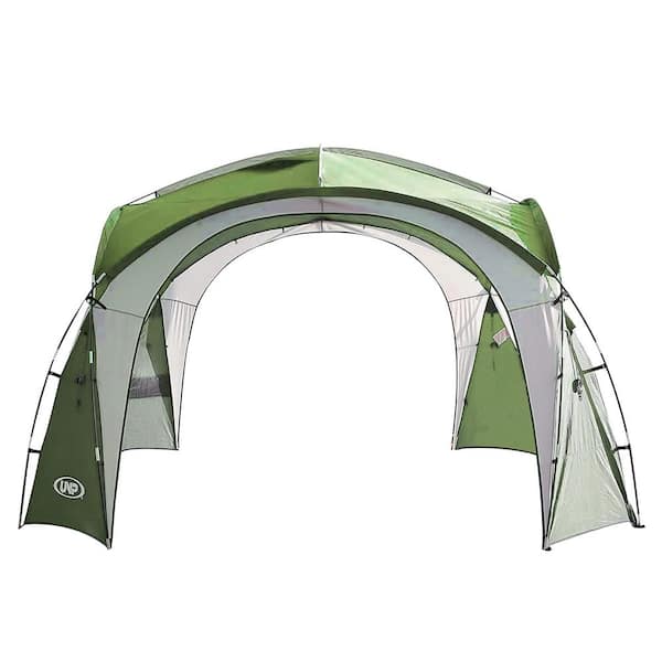 Unbranded Green Polyester 9-Person to 12-Person Beach Tent with Sun Shelter and Waterproof for Camping Trips, Backyard Fun