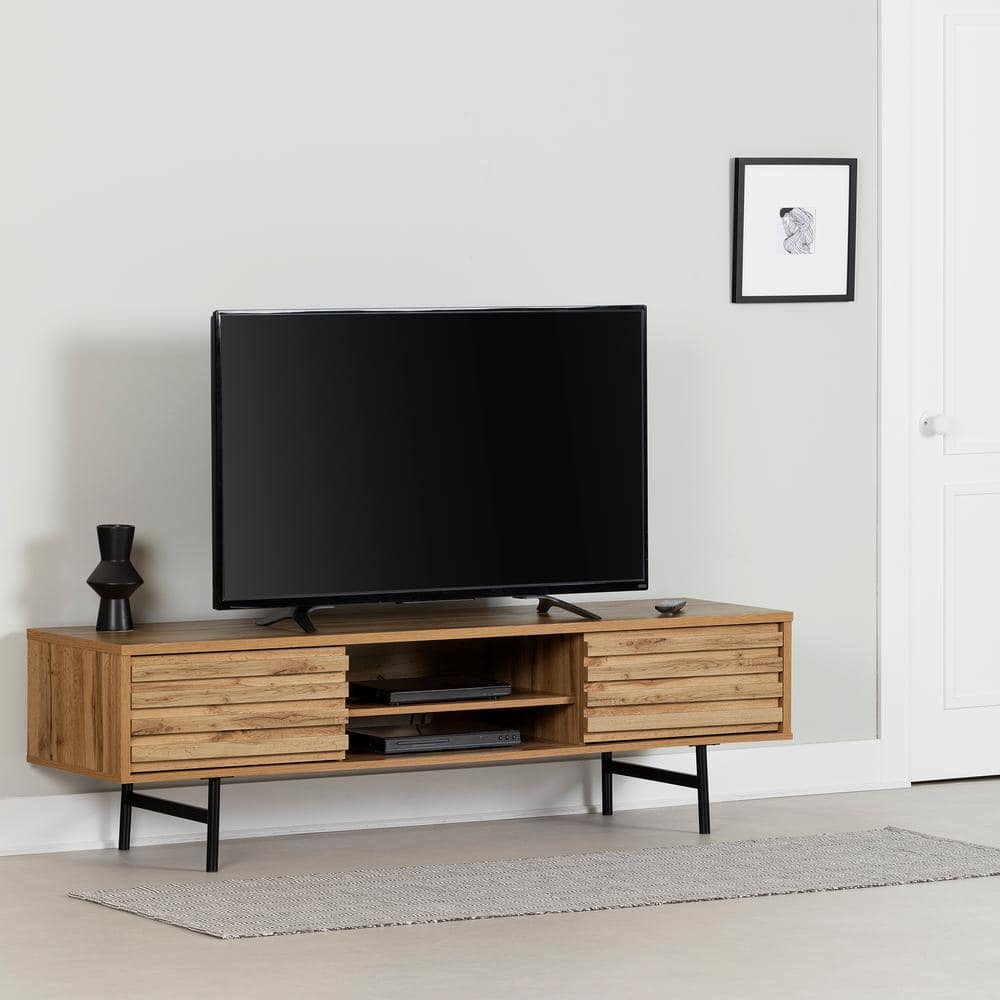 South Shore Mezzy Nordik Oak 69.25 in. TV Stand