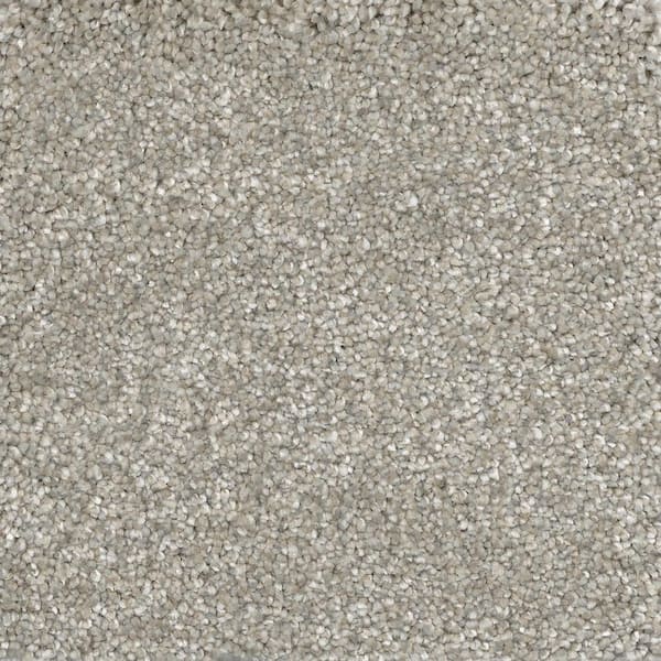 Home Decorators Collection Soft Breath I - Abbey - Gray 40 oz. SD Polyester Texture Installed Carpet