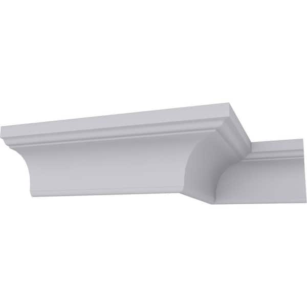 3-1/2 in. x 3-3/8 in. x 4-7/8 in. x 94-1/2 in. Holmdel Traditional Smooth Polyurethane Crown Moulding (2-Pack)